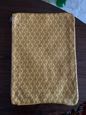 Yellow pouch with zip